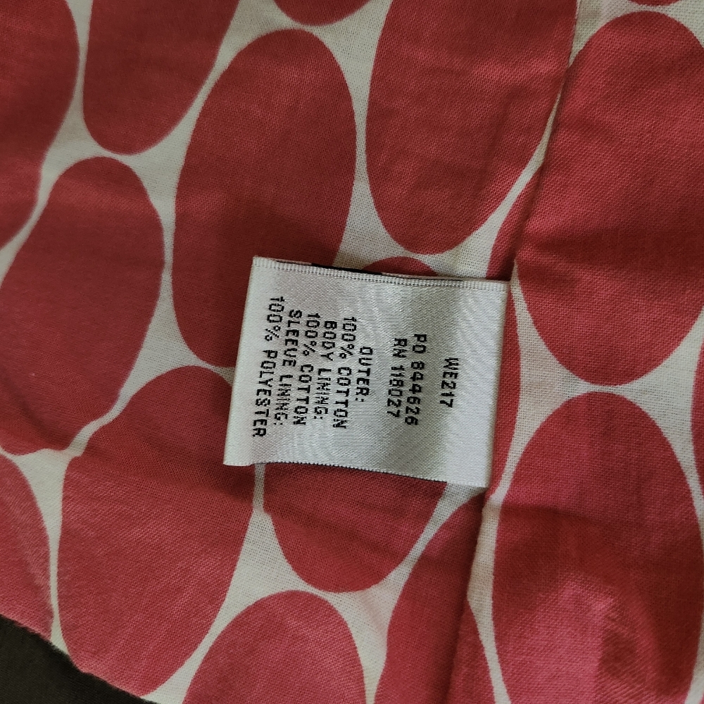 Women's Boden spring fall Medium big button Brown trench coat Jacket sz 8 - Picture 14 of 16